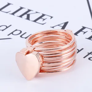 Lady's red contracting bracelet love ring one piece foldable ring bracelet