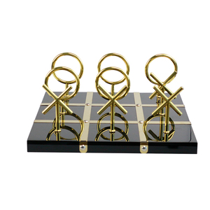 Set da gioco Tris (<span class=keywords><strong>Tic</strong></span> Tac Toe) in stile glamour con finitura oro metallizzato - Product Image 6