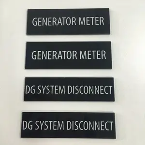 Tùy Chỉnh CNC Và Laser Khắc Đôi Màu Nhựa Năng Lượng Mặt Trời ABS Nhãn Tấm - Product Image 1