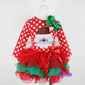 2016 New Fashion baby girl Christmas dress child girl Christmas outfit with factory price - Product Image 3