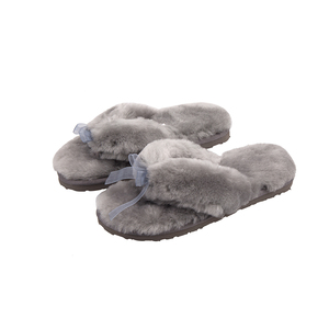 Wholesale Ladies Fuzzy Merino Lamb <strong>Wool</strong> Flip Flops Indoor Sheepskin Slide Sandal <strong>slippers</strong> for Women - Product Image 5