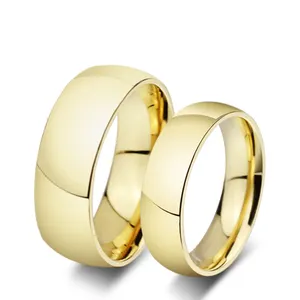 Gold Colour Titanium Steel Magnetic Cute Couple Ring