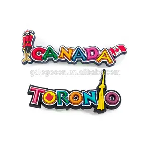 2D Costume Popular Promocional Imã de geladeira Lembrança de Canadá Toronto Toronto Canadá Borracha 3d Imã de geladeira