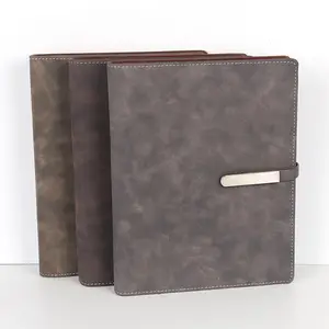Good quality leather PU note books for business spiral in B5/A5/A6 with name card holder