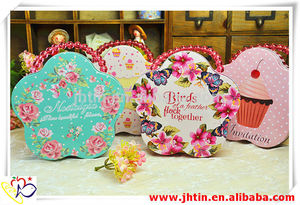 2014 producto caliente vacío latas de estaño/invitación de la boda/flor de té - Product Image 1