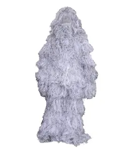 Ghillie Suit Outdoor Adult Ghillie Suit Snow Camo 3-D Premium Hunting Camo Ghillie Suit