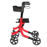 Déambulateur allemand TONIA avec siège, 4 roues et sac de courses TRA11