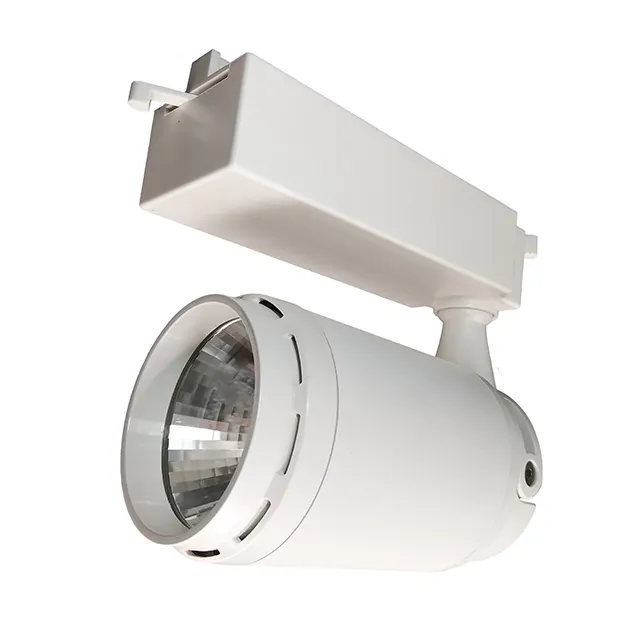 Boîtier de lampe de piste LED COB 30W, éclairage de piste Commercial, projecteur à économie d'énergie monté en surface pour magasin de vêtements