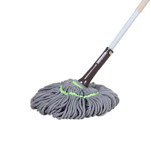 Hoge Kwaliteit Handsfree Twist Mop Met Microfiber Mop Hoofd Groothandel Goedkope Platte Stof Mop