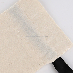 Sac en <span class=keywords><strong>coton</strong></span> mousseline avec cordon de serrage et ruban gros-grain - Product Image 4