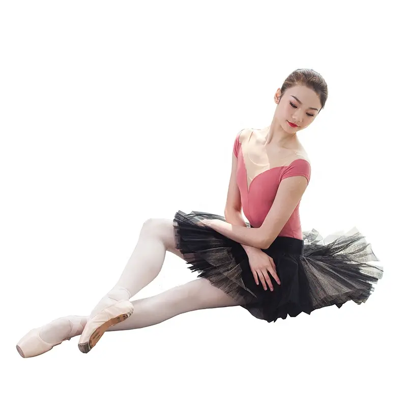 JW volwassen klassiek ballet professionele dancewear stadium zeven lagen rok zwart ballet tutu