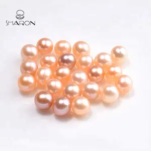 6-7Mm Alami Budidaya Air Tawar Bulat Champagne Mutiara Longgar