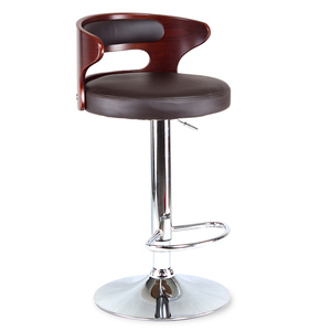 Chaises pivotantes ergonomique en Faux <span class=keywords><strong>cuir</strong></span> pour enfants, <span class=keywords><strong>tabouret</strong></span> de <span class=keywords><strong>Bar</strong></span> en bois, noyer, hauteur réglable - Product Image 1