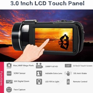 Uitstekende Kwaliteit HDV-Z20 Wifi Remote Digitale Camcorder 1080P Full Hd <span class=keywords><strong>3</strong></span> "Touch Screen Rode Schoen En Externe Flash licht - Product Image 4