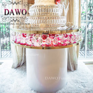 Proveedor de bodas mesa de comedor de vidrio redondo romántico, mesa redonda pequeña - Product Image 2