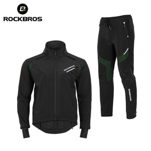 ROCKBROS Long Sleeve <strong>Cycling</strong> Sets Winter Thermal Fleece Jersey Windproof <strong>Reflective</strong> Rainproof Riding Sportswear <strong>Cycling</strong> <strong>Jacket</strong> - Product Image 2