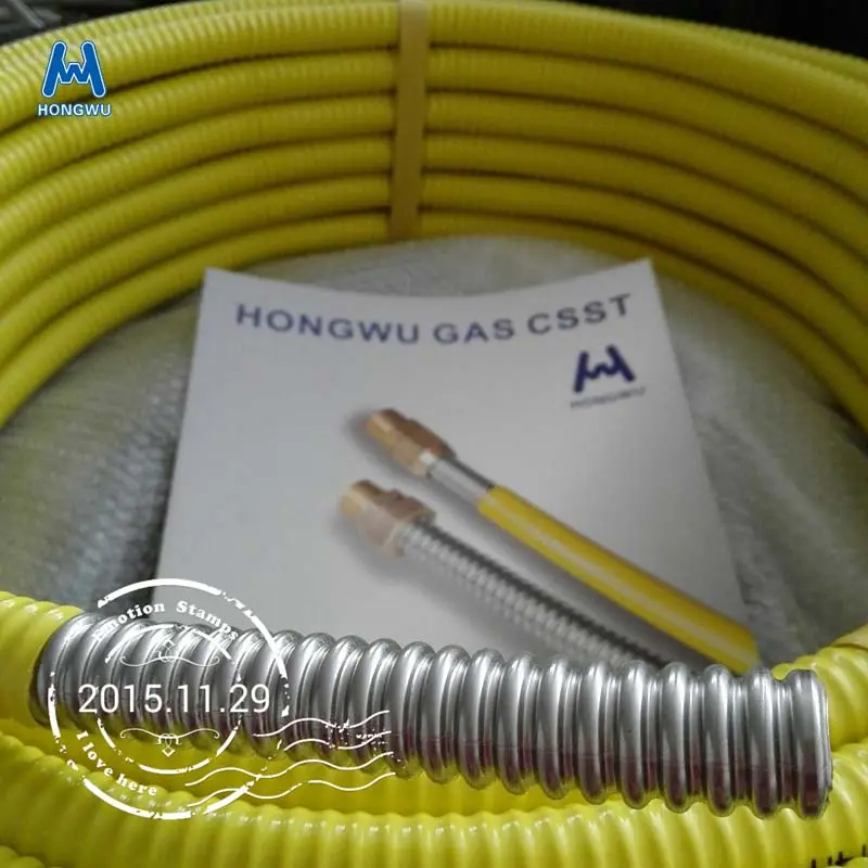 AISI 304 316L PLT CSST corrugado flexible del tubo de gas