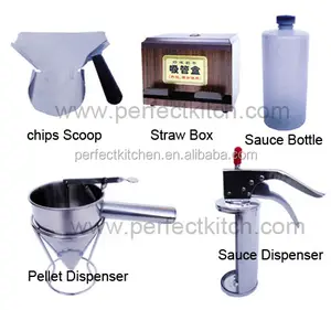 Edelstahl Professional verstellbarer Hamburger Sauce Gun Dispenser für KFC & Mcdonald