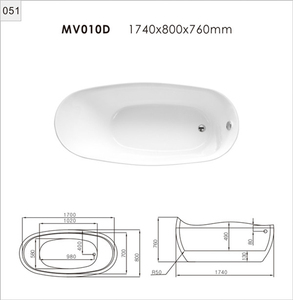 Baignoires autoportantes en acrylique CE CUPC pour salle de bain, baignoire autoportante, baignoire autonome - Product Image 5