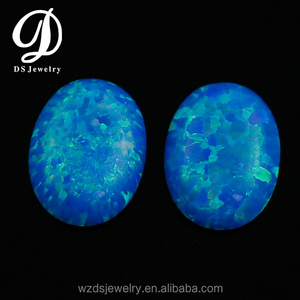 Nhà Máy Giá Phòng Thí Nghiệm Tạo Ra <span class=keywords><strong>Opal</strong></span> Màu Xanh Lửa <span class=keywords><strong>Opal</strong></span> Cabochon Hạt Để Làm Đồ Trang Sức - Product Image 2