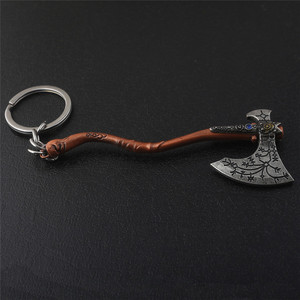 DS God <span class=keywords><strong>of</strong></span> <span class=keywords><strong>War</strong></span> 4 Kratos Ascia di Ghiaccio Portachiavi Kratos Nuovo Arms Argento Antico Ascia Con Il Cristallo Delle Donne Degli Uomini gioielli - Product Image 6