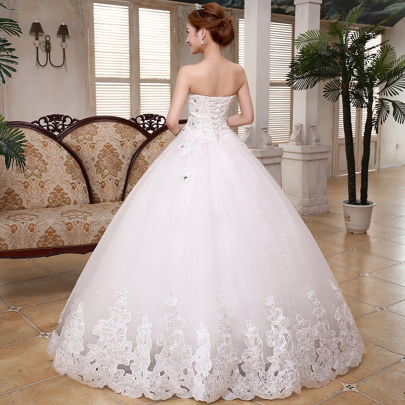 chinese dress ladies Vintage Style Plus Size Ivory Lace Wedding Dress with Sleeves and Side Pockets main image 1