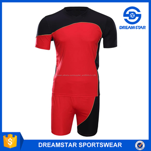 in stock football training set, red and black training jersey - Product Image 1