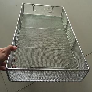 Laboratorio e Medicina 316L <span class=keywords><strong>316</strong></span> 304 In Acciaio Inox Tessuto Mesh Vassoio Cesto con Coperchio - Product Image 2