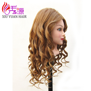 Testa di Manichino Femminile 100% Capelli Umani per Taglio Capelli, Testa Speciale per Scuole di Parrucchieri - Product Image 4