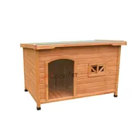 Design classico tetto piano casa del cane di legno