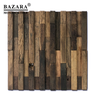 Màu Đen Old Ship Gỗ Tường Vật Liệu Trang Trí Bằng Gỗ Tường Gạch - Product Image 4