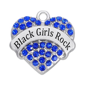 Bracelet Collier Faire DIY Métal Bling Strass <span class=keywords><strong>Cristal</strong></span> Message Noms <span class=keywords><strong>Coeur</strong></span> Charme Noir Fille Rock <span class=keywords><strong>Pendentif</strong></span> - Product Image 3