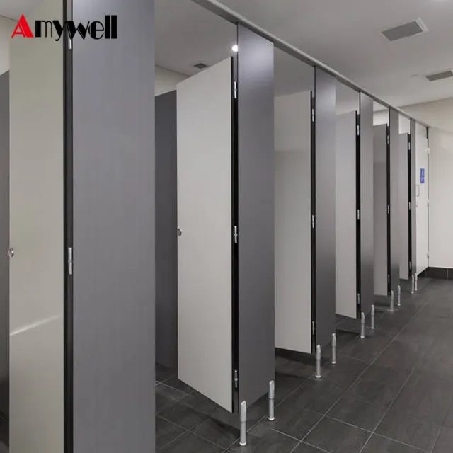 Ce giấy chứng nhận không thấm nước nhỏ gọn Laminate nhựa Phenolic HPL vòi hoa sen cubicle cho phòng tập thể dục nơi công cộng