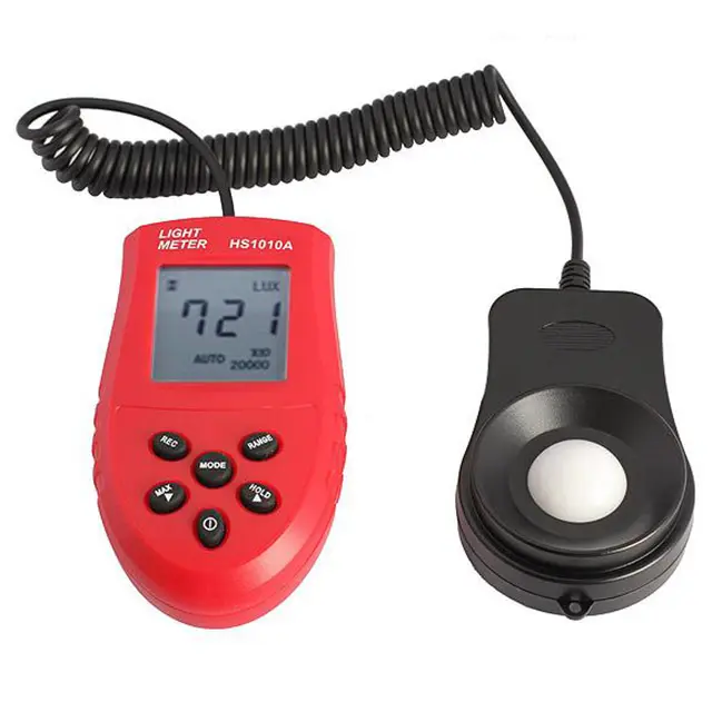 Medidor de luz digital hs1010a, medidor de luz digital com medidor de lux
