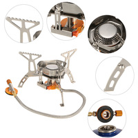 Nouvelle cuisinière à gaz portable pliable en acier au butane, résistante au vent, pour le camping, la randonnée, la cuisine, le pique-nique et le barbecue