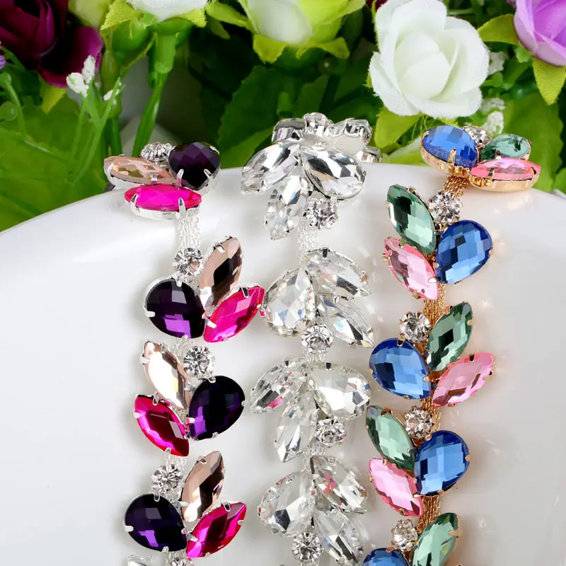 Grosir Potongan Rantai Berlian Imitasi untuk Pakaian MYGRC057