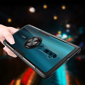 Đơn giản Trường Hợp Đối Với OPPO Reno10X Trong Suốt PC + Carbon Xe Chủ Magnetic Trường Hợp Đối Với OPPO F7 R17 Caque Funda Vỏ - Product Image 5