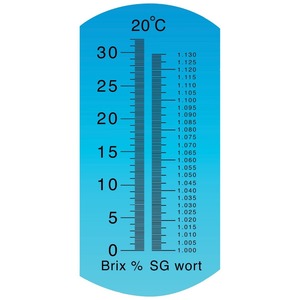 Réfractomètre Brix de moût de bière 1.000-Styles en aluminium pur 1.130sg pour les tests à domicile - Product Image 2