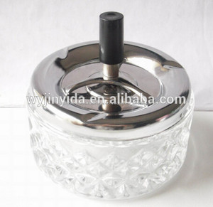 Cristal cenicero, Cenicero de metal, Señal de prohibido fumar - Product Image 1