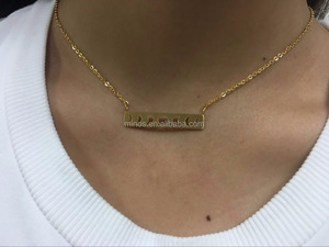 <span class=keywords><strong>Fasi</strong></span> <span class=keywords><strong>lunari</strong></span> <span class=keywords><strong>Collana</strong></span> Per Le Donne 18 k placcato oro bar in acciaio inox <span class=keywords><strong>collana</strong></span> - Product Image 3