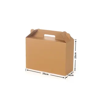 Cajas de transporte de cartón de papel personalizadas, caja de embalaje con asa