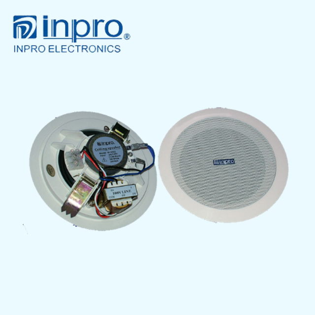 Background Music System INPRO SM-6062 Mini Ceiling Speaker White Metal Passive 6-Inch 6W Loudspeaker Units In-wall Mesh Wire