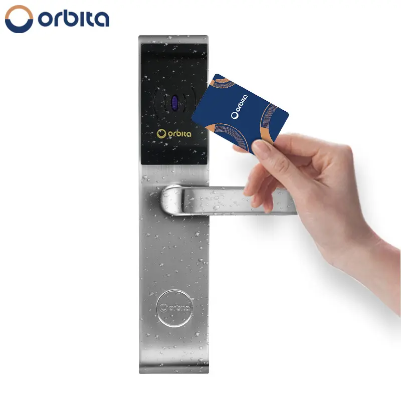 Orbita-cerradura inteligente para puerta de hotel, lector de tarjetas, impermeable, E3041