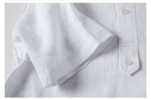 Último verano plus tamaño de <span class=keywords><strong>hombre</strong></span> de <span class=keywords><strong>manga</strong></span> <span class=keywords><strong>corta</strong></span> de lino blanco casual Camisa de polo - Product Image 6