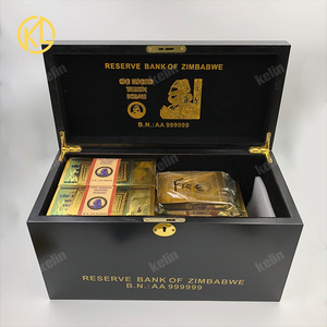 Banconota in Argento 24K della Banca del Zimbabwe con Foglia d'Oro - Product Image 6