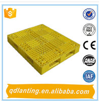 Palette en plastique robuste pour entrepôt frigorifique, entrée 4 directions, certifiée CE, double niveau, 1200x1000mm, pour empilage en entrepôt