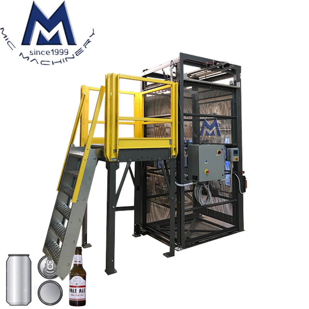 Экономия пространства 30-200CPM автоматическая машина для депаллеризации пива стеклянная бутылка пустая банка депаллеризатор
