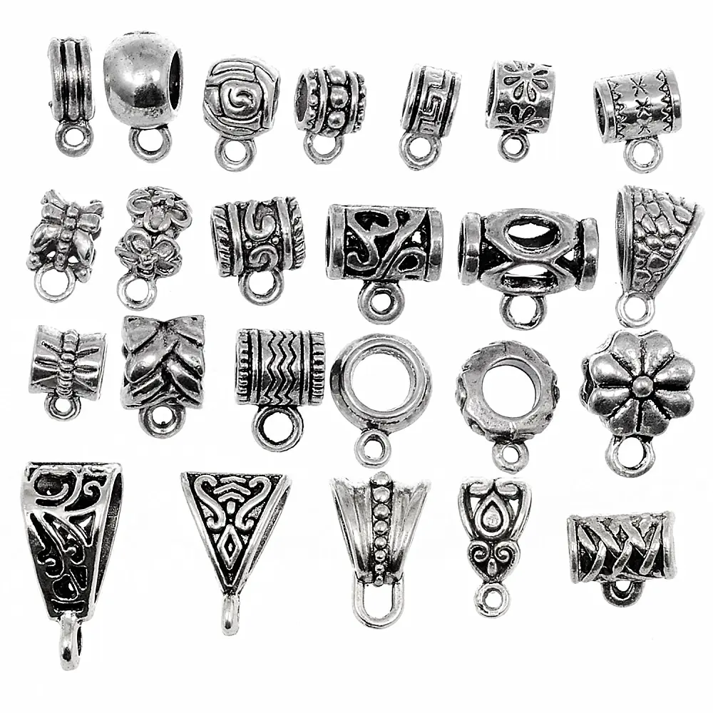 HUSURU Trang Sức Hợp Kim Kẽm Dangles Kết Nối Spacer Bails Hạt Cho Trang Sức Làm Phù Hợp Với Châu Âu Charm Bracelet Bán Buôn Giá Rẻ