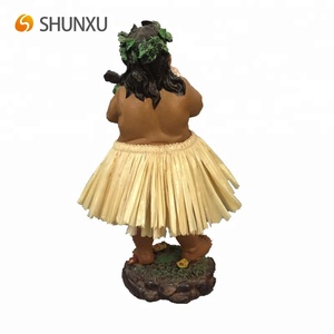 Résine en gros <span class=keywords><strong>voiture</strong></span> pièces de décoration hula girl poupée <span class=keywords><strong>figurine</strong></span> - Product Image 3