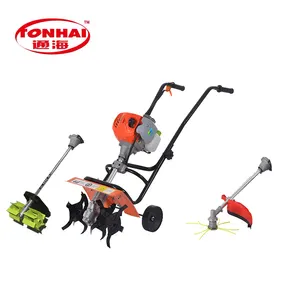 CE Approved gasoline 52CC 2-stroke agricultural rotavator mini cultivator farm hand rotavator